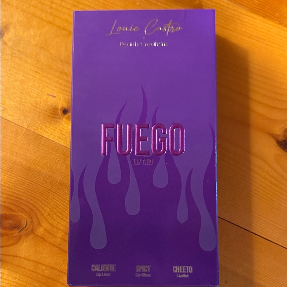 Louie Castro FUEGO Lip Trio - Purple Packaging